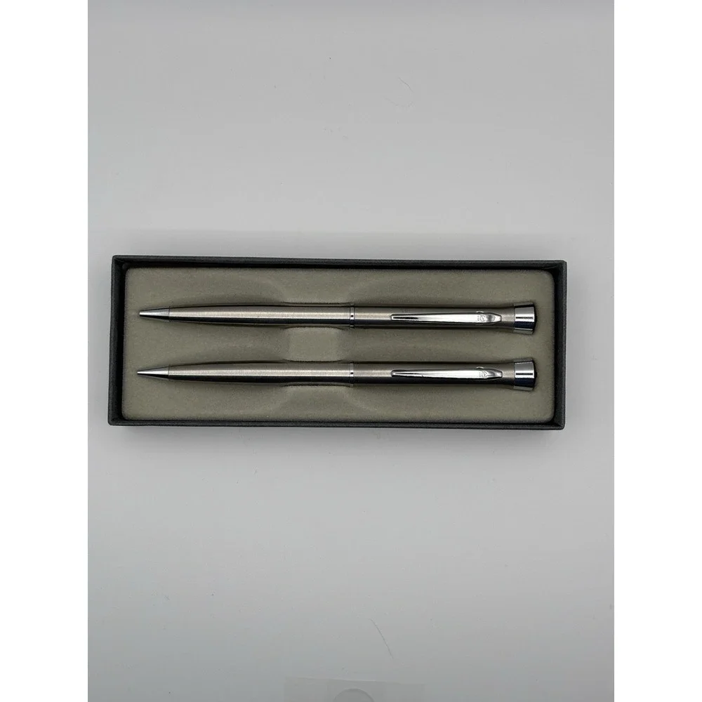 Garland Stainless Steel Pen‎ & Pencil Set w/ Heirloom Guarantee + Box USA Made